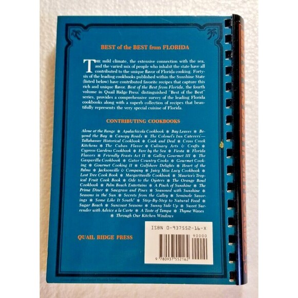 Florida Recipe Cookbook Best of The Best Recipes From Florida Spiral Bound - Picture 2 of 4